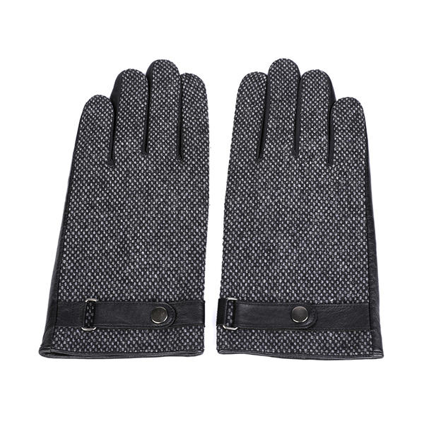 Sheep or goat+wool/nylon mens leather gloves AW2025-M46