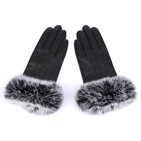Black or colorful color women leather gloves AW2025-41