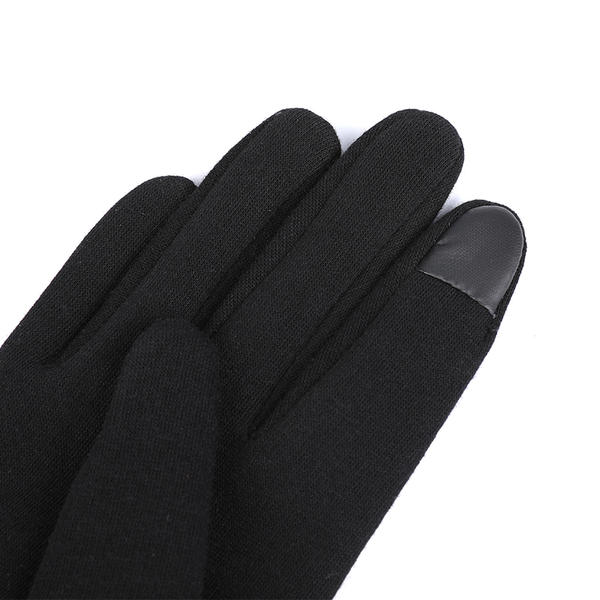 Black or colorful color cut&sewn women's knit gloves sustainable material AW2025-69