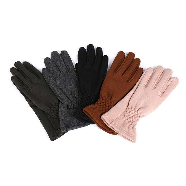 Black or colorful color cut&sewn women's knit gloves sustainable material AW2025-69