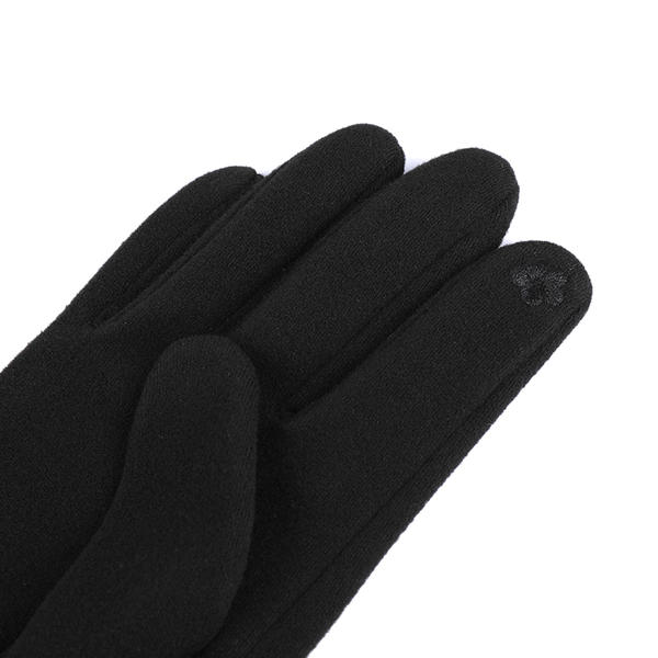 Polyester cut&sewn women's knit gloves black or colorful color AW2025-68