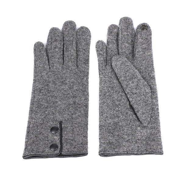Wool/nylon cut&sewn women's women's knit gloves black or colorful color AW2025-66
