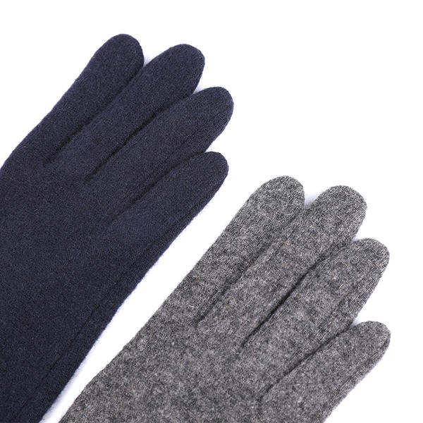 Wool/nylon cut&sewn women's women's knit gloves black or colorful color AW2025-66