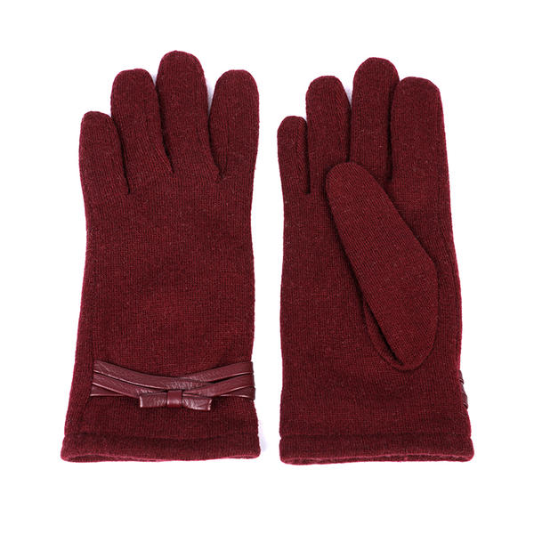 Cut&sewn women's knit gloves wool/nylon AW2025-56