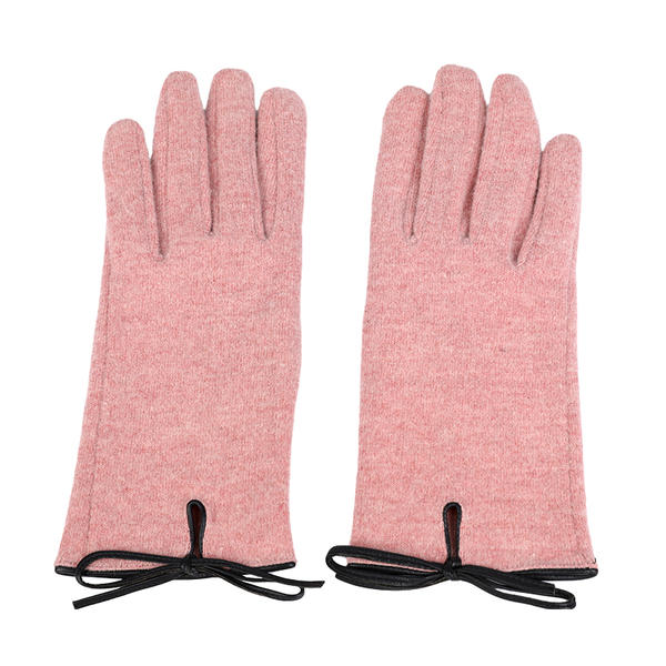 Sustainable material cut&sewn women's knit gloves AW2025-55