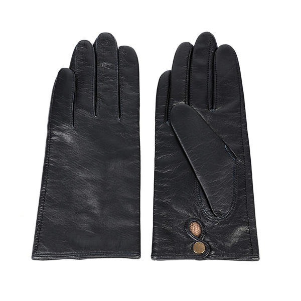 Black or colorful color women leather gloves AW2025-5