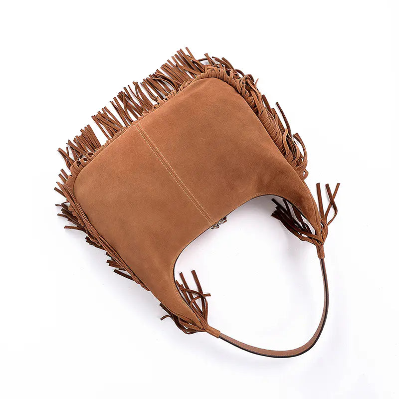 Women suede leather shopper bag AWB09