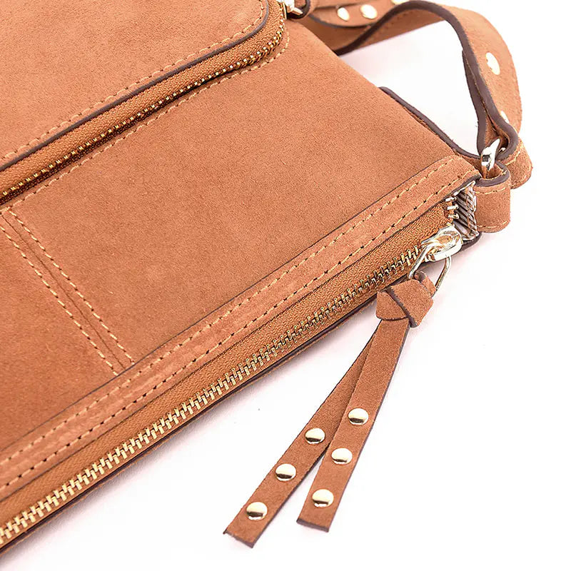 Cow split suede leather shoulder bag AWB12