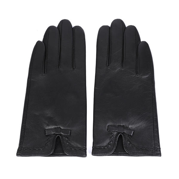 Black or colorful color women leather gloves AW2025-44