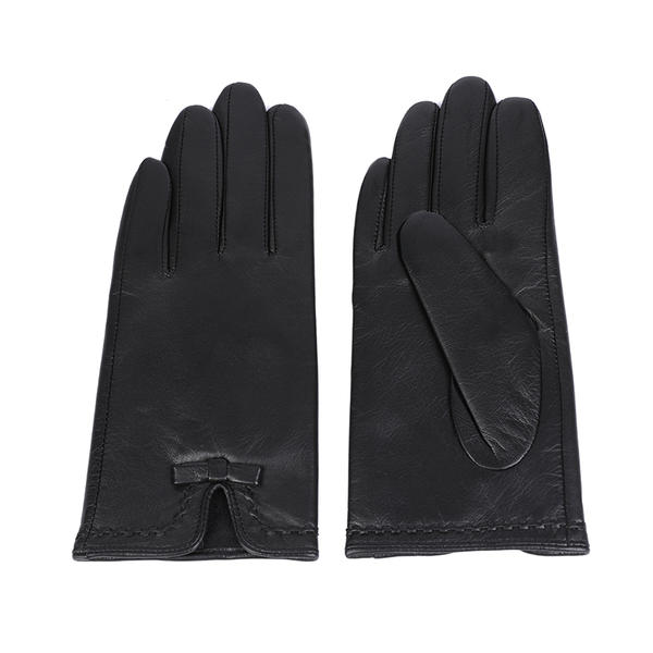 Black or colorful color women leather gloves AW2025-44