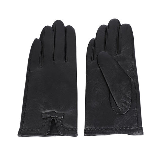 Black or colorful color women leather gloves AW2025-44