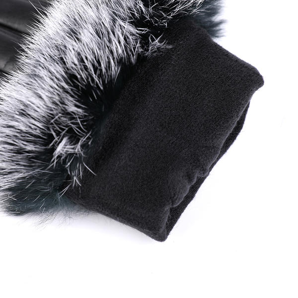 Black or colorful color women leather gloves AW2025-41