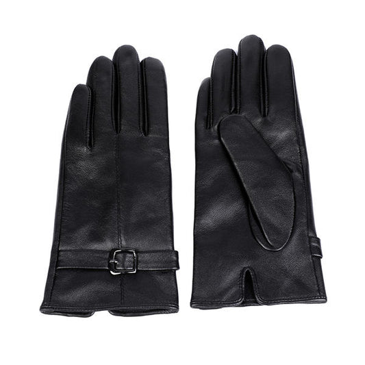 Black or colorful color women leather gloves AW2025-33