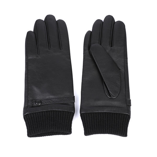 Black or colorful color women leather gloves AW2025-29