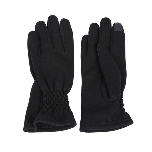 Black or colorful color cut&sewn women's knit gloves sustainable material AW2025-69