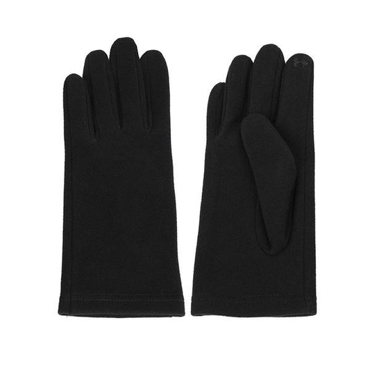Polyester cut&sewn women's knit gloves black or colorful color AW2025-68