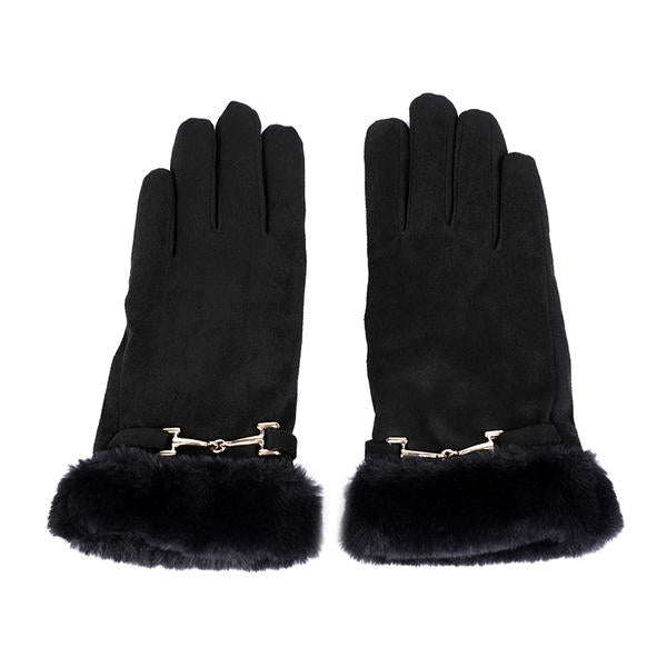 Sustainable material cut&sewn women's knit gloves fashion AW2025-65