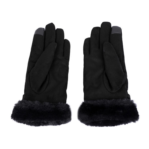 Sustainable material cut&sewn women's knit gloves fashion AW2025-65
