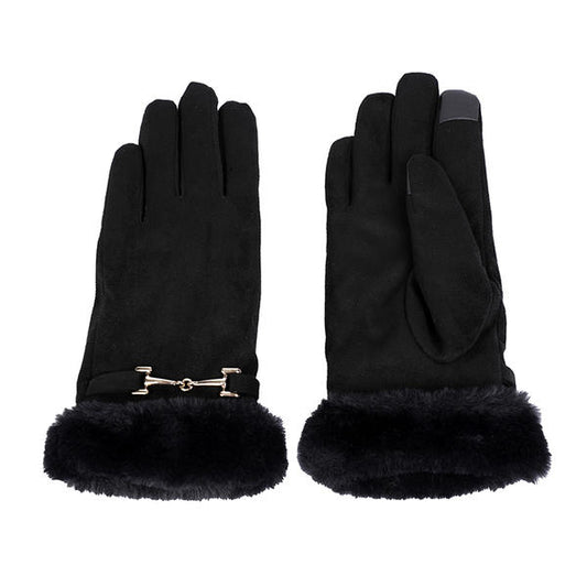 Sustainable material cut&sewn women's knit gloves fashion AW2025-65