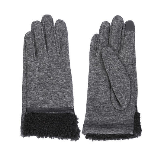 Sustainable material cut&sewn women's knit gloves AW2025-62