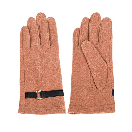 Fashion & warm cut&sewn women's knit gloves sustainable material AW2025-60