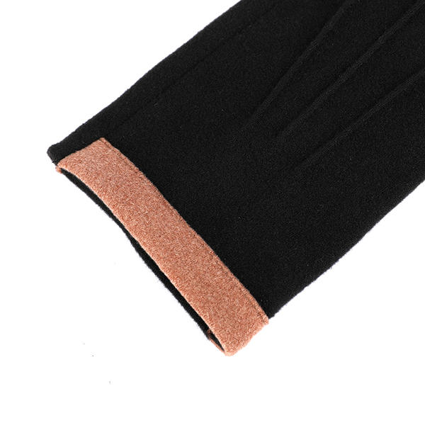 Polyester cut&sewn women's knit gloves sustainable material AW2025-59