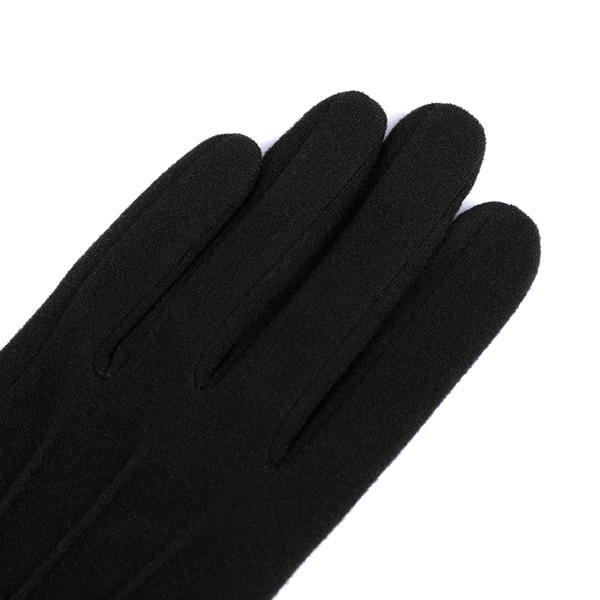 Polyester cut&sewn women's knit gloves sustainable material AW2025-59