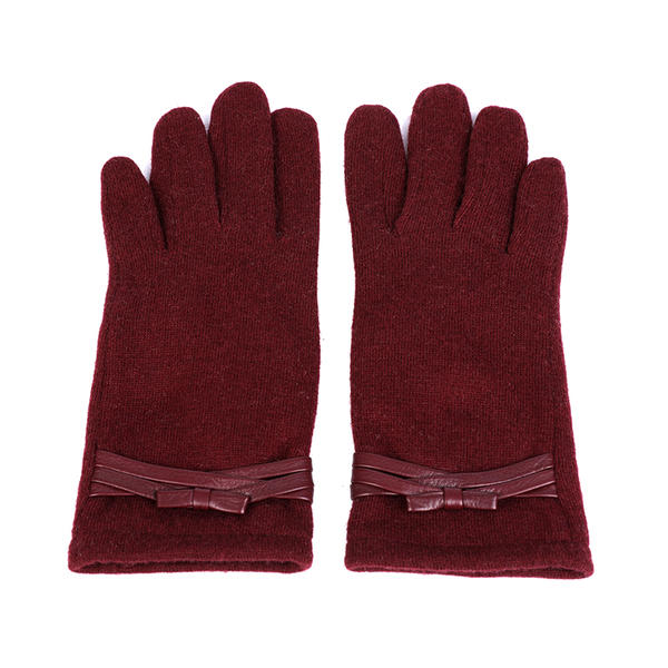 Cut&sewn women's knit gloves wool/nylon AW2025-56