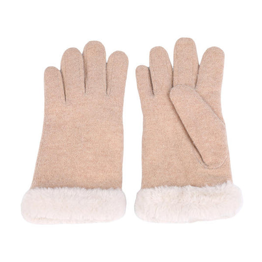 Wool/nylon cut&sewn women's knit gloves AW2025-53