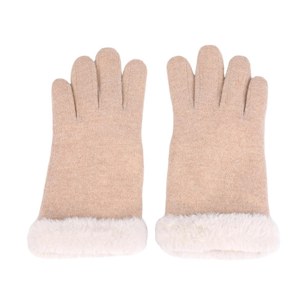 羊毛/尼龙剪裁缝制女士针织手套 AW2025-53