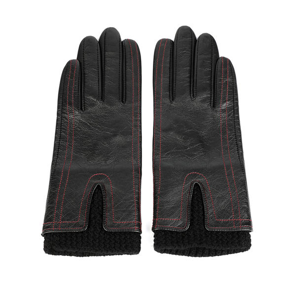 Women leather gloves black or colorful color AW2025-23