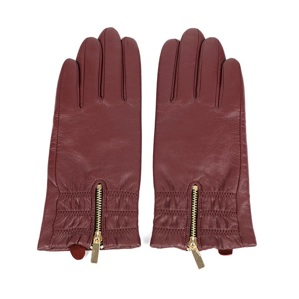Fashion & warm women leather gloves sustainable material AW2025-19