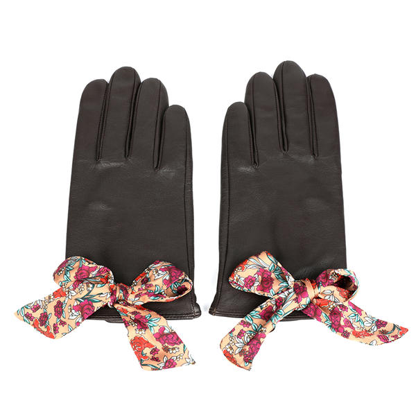 Black or colorful color women leather gloves AW2025-12