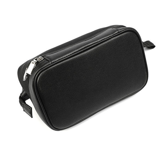Cow leather & canvas mens leather wash bag AWB07