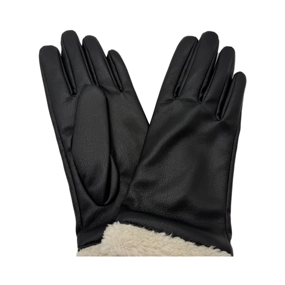 Women's Winter Minimalist Solid Color Leather Gloves 25AW-001