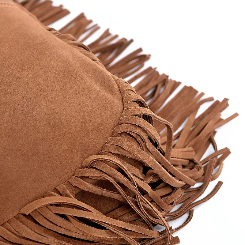 Women suede leather shopper bag AWB09