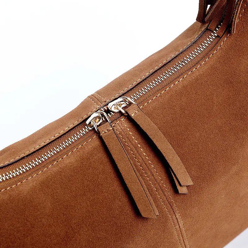 Women suede leather shopper bag AWB09