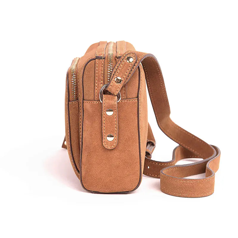 Suede leather camera bag AWB11