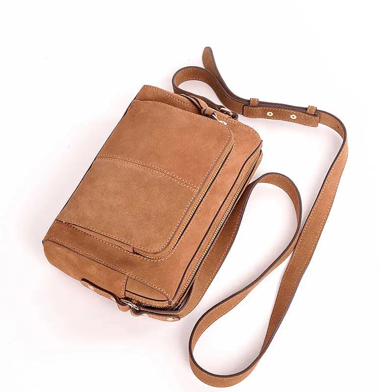 Suede leather camera bag AWB11